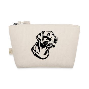 Dog Black Black Dog Dog Head Gift - Organic Pouch - nature - Front