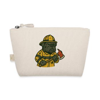 Bulldog Miner in Yellow Safety Gear - Organic Pouch - nature - Front