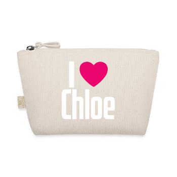 I Love Chloe Pink Heart I Love Chloe - Organic Pouch - nature - Front