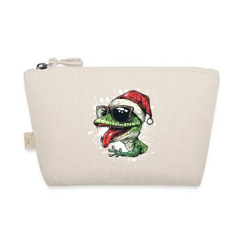Lizard Christmas Funny Gecko - Organic Pouch - nature - Front