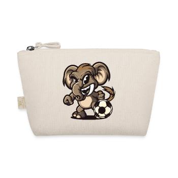 Elefant Fußball Soccer Comic - Bio-Täschchen - Natur - Vorne