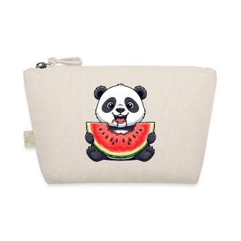 Mignon Panda Dessin Animé Pastèque Fruit D’été - Trousse biologique - nature - Devant