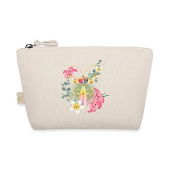 Tropical insect with flowers – mystical nature motif - Organic Pouch - nature - Front