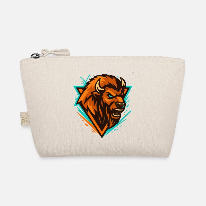 Bärensturm Logo Orange Turquoise Bio-Täschchen