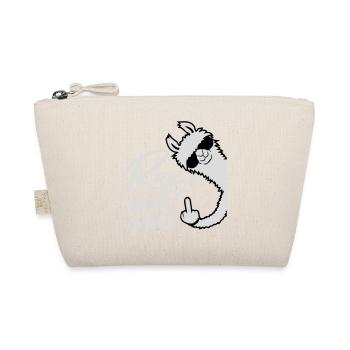 Rage Bait Lama Alpaka Sonnenbrille Mittelfinger - Bio-Täschchen - Natur - Vorne