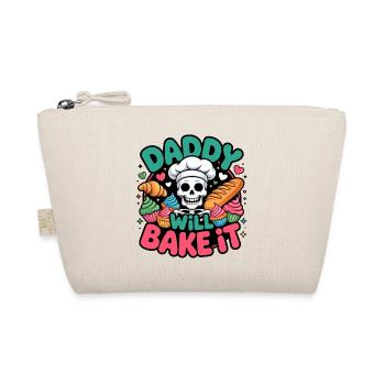 Daddy Will Bake It Skeleton Chef - Organic Pouch - nature - Front