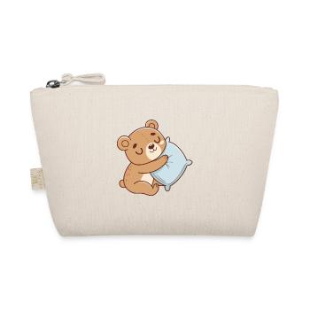 Ourson câlin et coussin bleu - Trousse biologique - nature - Devant