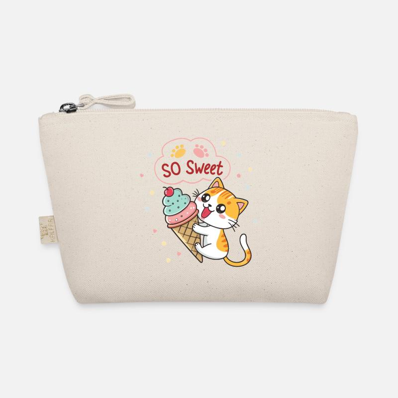 Chat gourmand avec glace pastel Organic Pouch