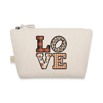 Love contrasting patterns in decorated letters - Organic Pouch - nature - Front