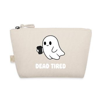 Coffee Ghost Tired Ghost with Mug - Organic Pouch - nature - Front