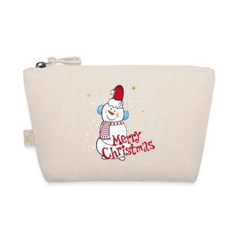 Bonhomme de neige avec Joyeux Noël - Trousse biologique - nature - Devant