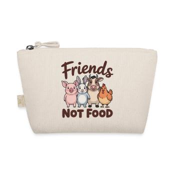 Friends not Food - Cool Veganism Logo - Organic Pouch - nature - Front