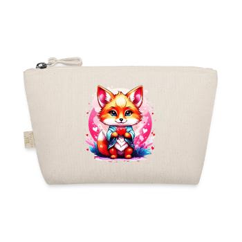 Kawaii Chibi Fox - Organic Pouch - nature - Front