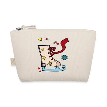 Schlittschuh mit Sternen Weihnachten - Bio-Täschchen - Natur - Vorne