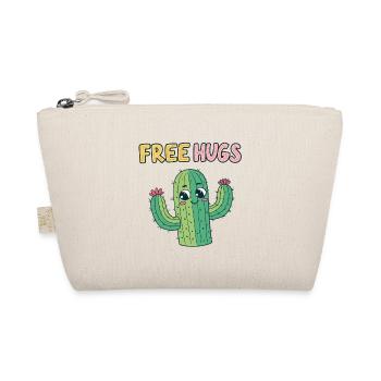 Cactus Cuddles Free Hugs - Organic Pouch - nature - Front