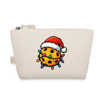 Lustige Weihnachts-Pickleball-Spieler - Bio-Täschchen - Natur - Vorne