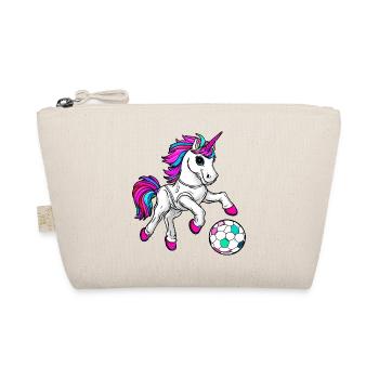Fussball Einhorn - Bio-Täschchen - Natur - Vorne