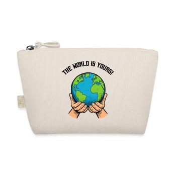Hands Holding Earth – Global Responsibility - Organic Pouch - nature - Front
