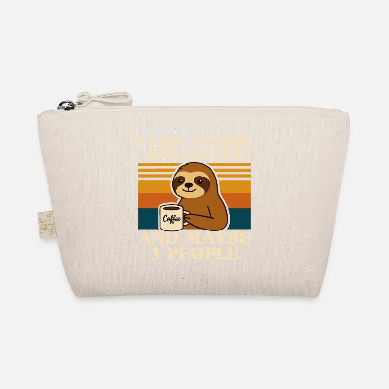 Sloth Coffee Saying Retro Humor Sloth Animal Organic Pouch