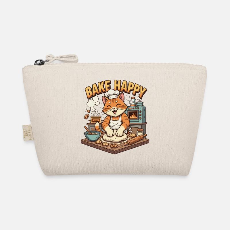 Backfreude Katze Bäckt Cookies Bio-Täschchen