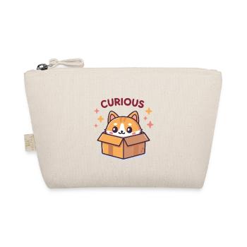 Curious kitten in the box - Organic Pouch - nature - Front