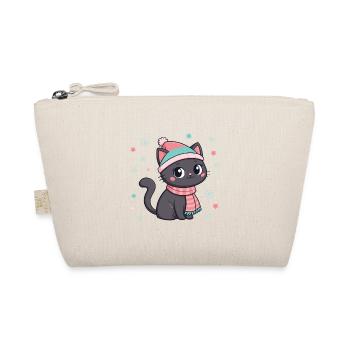 Winter Black Kitten - Organic Pouch - nature - Front