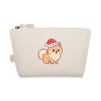 Pomeranian Dog Festive Weihnachtshut - Bio-Täschchen - Natur - Vorne