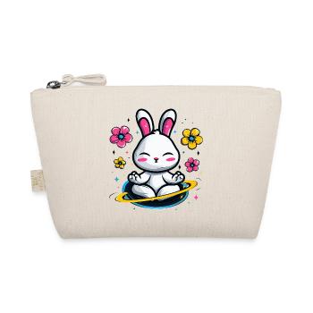 Moon Bunny in the Flower Circle - Organic Pouch - nature - Front