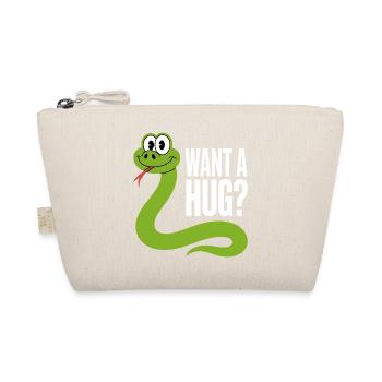 Hug Me Snake Cartoon - Organic Pouch - nature - Front