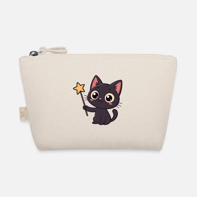 Magic Cat and Star Wand Organic Pouch