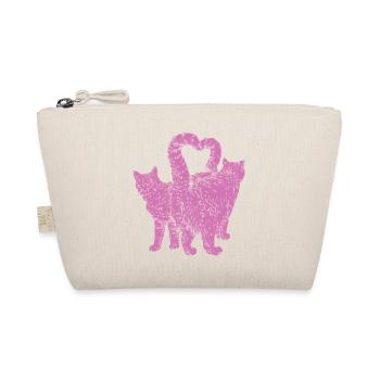 HEART CATS - Organic Pouch - nature - Front