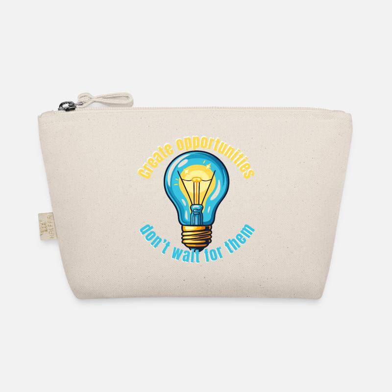 Create Opportunities Motivational Light Bulb Desig Organic Pouch