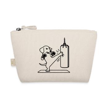 Kickboxing Boxing Dog Dachshund - Organic Pouch - nature - Front
