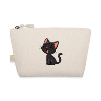 Chaton Noir Rieur Minimal - Trousse biologique - nature - Devant