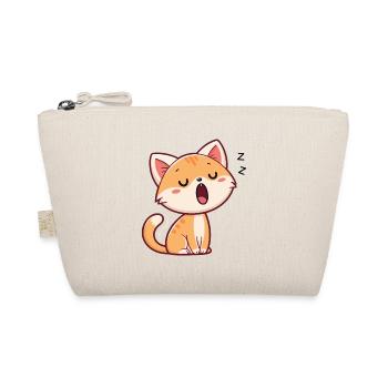 Pastel Sleeping Kitten - Organic Pouch - nature - Front