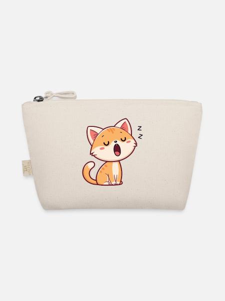 Chaton endormi pastel - Trousse biologique - nature