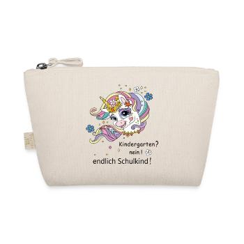 Finally a schoolchild - Organic Pouch - nature - Front