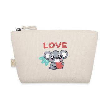 Koala-Herz-Liebe Kawaii - Bio-Täschchen - Natur - Vorne