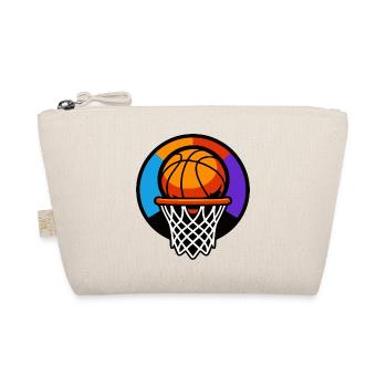 Basketball Hoop Ball Icon Graphic - Organic Pouch - nature - Front