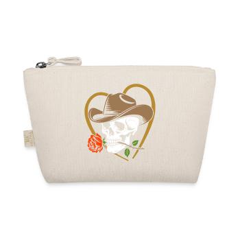 Skeleton cowboy with rose and hat - Organic Pouch - nature - Front