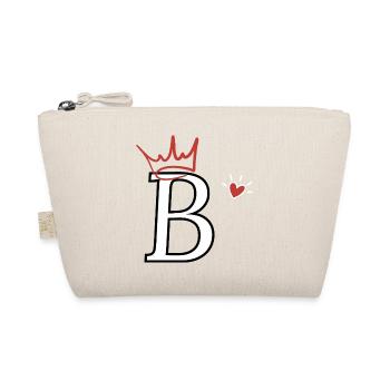 Buchstabe B Kronenherz - Bio-Täschchen - Natur - Vorne
