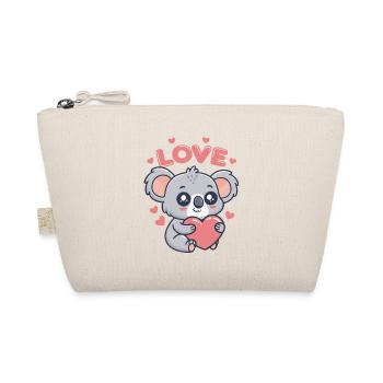 Koala Heart Love Soft Drawing - Organic Pouch - nature - Front