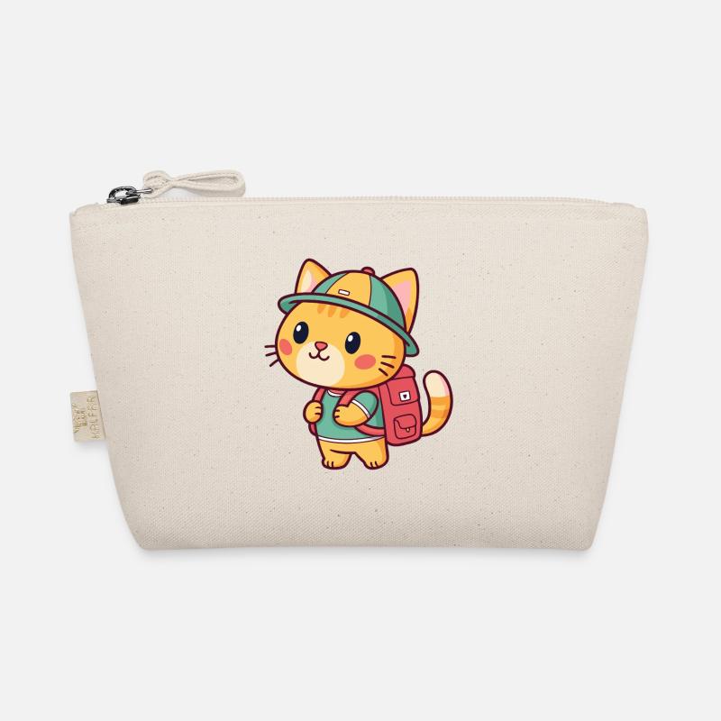 Entdeckerkatze mit Rucksack Bio-Täschchen