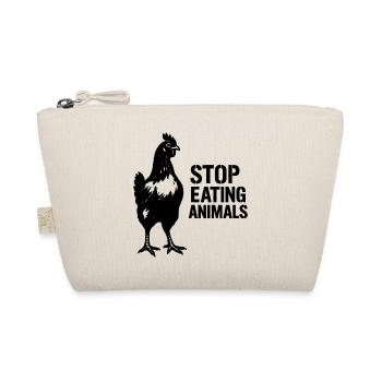 Crow Picture Vegan Consciousness - Organic Pouch - nature - Front