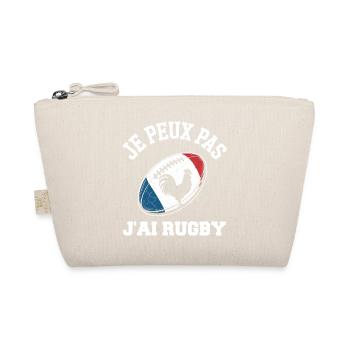 Ich kann nicht, ich habe Rugby. - Bio-Täschchen - Natur - Vorne