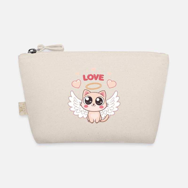 Chat Angélique ailé et cœur Trousse biologique