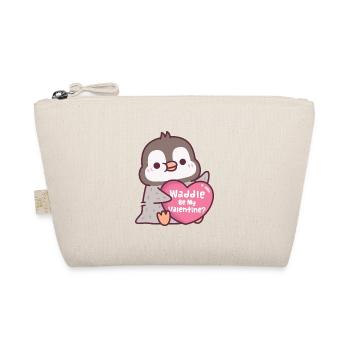 Mignon manchot au cœur Dandine Sois ma Saint-Valentin - Trousse biologique - nature - Devant