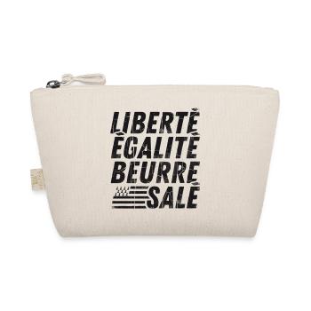 Liberté Égalité Beurre Salé Humour Breton Cadeau  - Trousse biologique - nature - Devant
