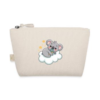 Bébé Koala rêveur sur nuage pastel - Trousse biologique - nature - Devant