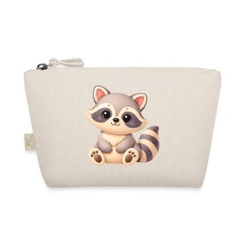 Cute raccoon in marzipan look - Organic Pouch - nature - Front
